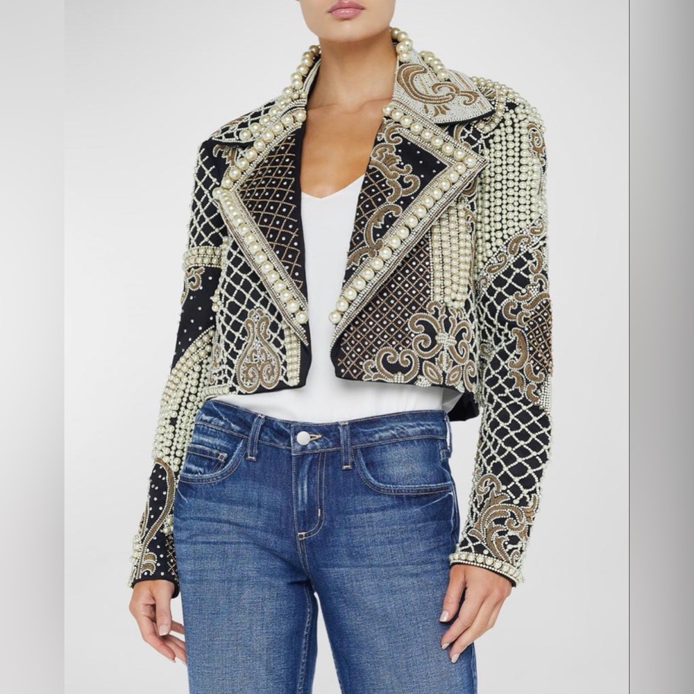 L’agence Kya Embellished Cropped Blazer - Picture 2 of 6